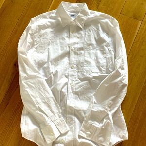 NWT Men’s Aspesi size 41 and 16 neck smart cotton poplin shirt in white